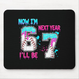 6 next year be 7 baseball ice cream drip 67 meme mouse mat