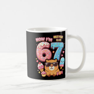 6 next year be 7 capybara ice cream 67 meme bday coffee mug