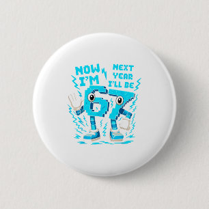 6 next year be 7 italian brainrot 6th birthday cm round badge