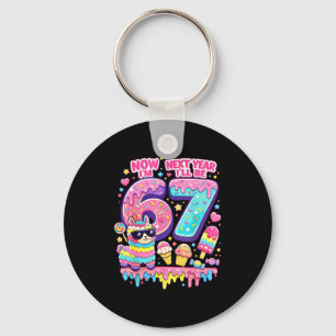 6 next year be 7 llama alpaca 67 meme birthday key ring
