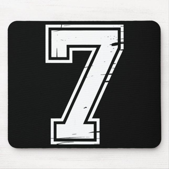 6 Number 67 Six Seven Meme  Mouse Mat (Front)