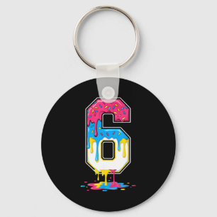 6 Number Seven Team Srts Ice Cream Drip Matching V Key Ring