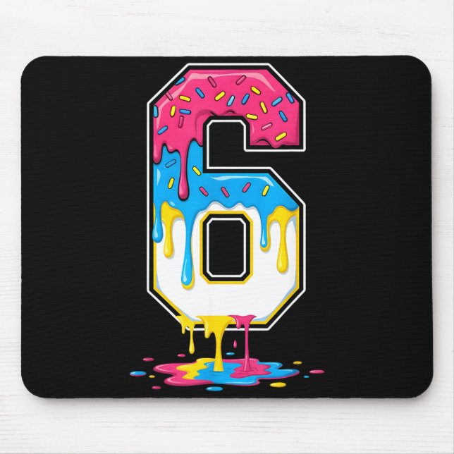 6 Number Seven Team Srts Ice Cream Drip Matching V Mouse Mat (Front)