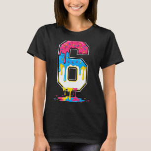 6 Number Seven Team Srts Ice Cream Drip Matching V T-Shirt