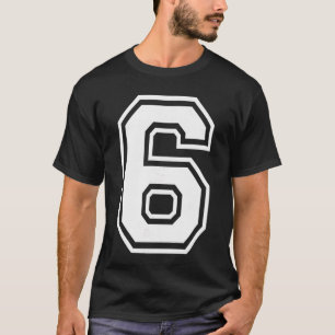 6 Number Sieam Sports Design Matching Varsity fun T-Shirt