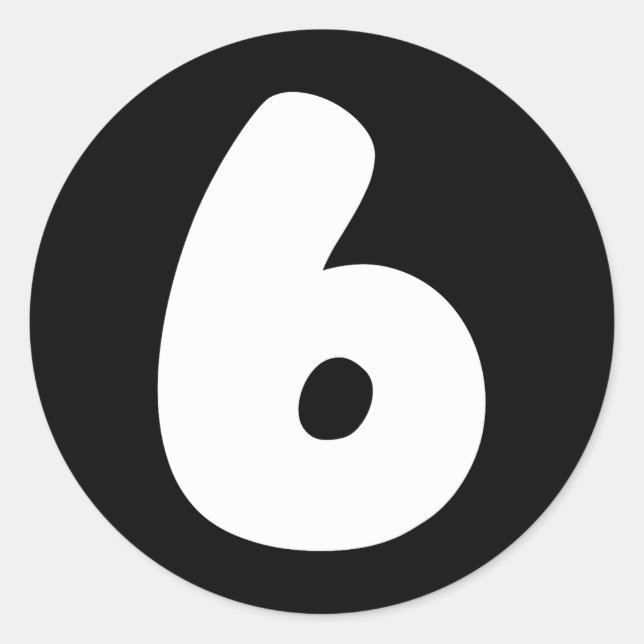 6 Number Six Seven 67 Gen Alpha Slang T Funny Meme Classic Round Sticker (Front)