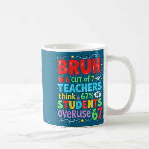6 Out Of 7 Teachers Think 67% Of Students Overuse  Coffee Mug
