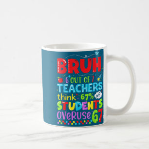 6 Out Of 7 Teachers Think 67% Of Students Overuse  Coffee Mug