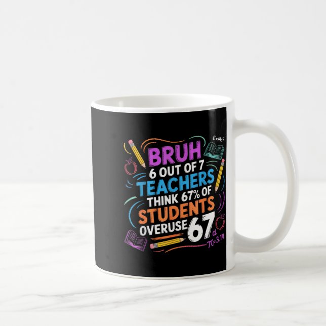 6 Out Of 7 Teachers Think 67% Of Students Overuse  Coffee Mug (Right)