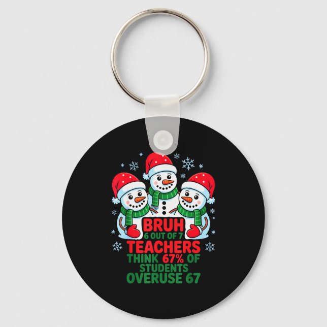 6 Out Of 7 Teachers Think 67% Of Students Overuse  Key Ring (Front)