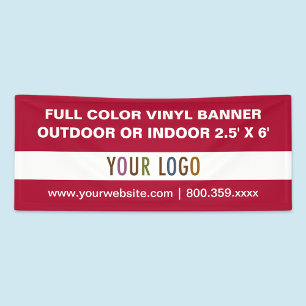 6' Outdoor or Indoor Vinyl Banner Custom Sign