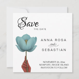 *~* 6 Photo AR6   Elegant Vintage Save the date Invitation