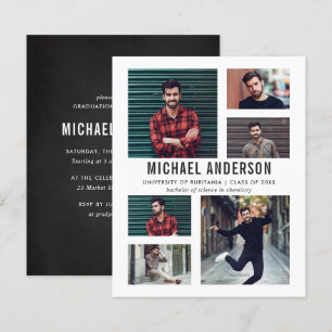 6 Photo Chalkboard Graduation Party