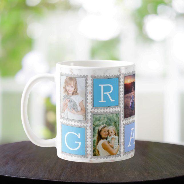 6-Photo Collage Baby & Family Gift for Grandma Coffee Mug (Creator Uploaded)