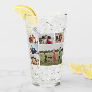 6 Photo Collage - Background Colour Can Be Changed Glass