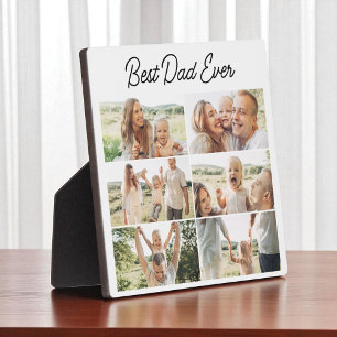6 Photo Collage Best Dad Ever Father's Day   Plaque