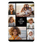 6 photo collage - black background - white text