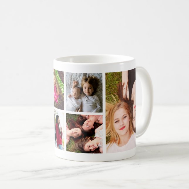 6 Photo Collage Coffee Mug (Front Right)