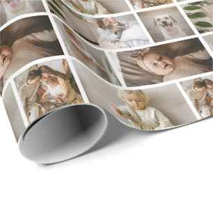 6 Photo Collage Custom Personalised Wrapping Paper