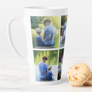 6 Photo Collage Dad Father Keepsake   Latte Mug