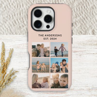 6 Photo Collage Family Vacation Custom Blush Pink