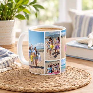 6 Photo Collage Keepsake Personalised Coffee Mug