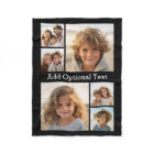 6 Photo Collage Optional Text -- CAN Edit Colour