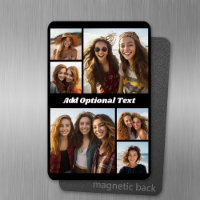 6 Photo Collage Optional Text -- CAN Edit Colour