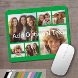 6 Photo Collage Optional Text -- CAN Edit Colour Mouse Mat<br><div class="desc">Add your favourite pics to this fun template. You can use square photos or any photos for this grid.</div>