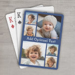 6 Photo Collage Optional Text -- CAN Edit Colour Playing Cards<br><div class="desc">Add your favourite pics to this fun template. You can use square photos or any photos for this grid.</div>