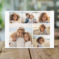 6 Photo Collage Optional Text -- CAN Edit Colour