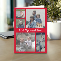 6 Photo Collage Optional Text -- CAN Edit red
