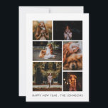 6 Photo Collage Personalised New Year Holiday Card<br><div class="desc">Customise for almost any occasion with 6 photo layout and editable text. 
Gorgeous photos by Matheus Bertelli</div>