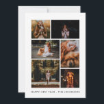 6 Photo Collage Personalised New Year Holiday Card<br><div class="desc">Customise for almost any occasion with 6 photo layout and editable text. 
Gorgeous photos by Matheus Bertelli</div>