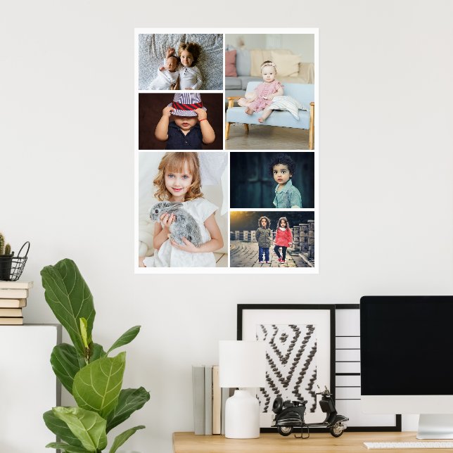 6 Photo Collage Personalised Poster (Home Office)