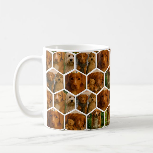 6 Photo Collage Personalised Template Coffee Mug (Left)