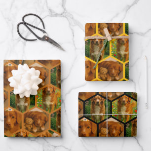6 Photo Collage Personalised Template Wrapping Paper Sheet