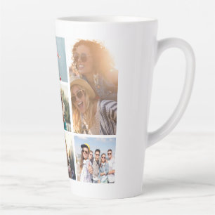 6 Photo Collage Template Personalise Latte Mug