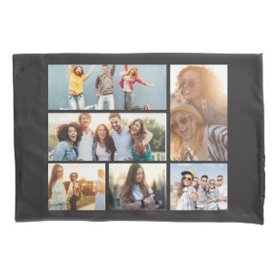 6 Photo Collage Template Personalize Pillowcase