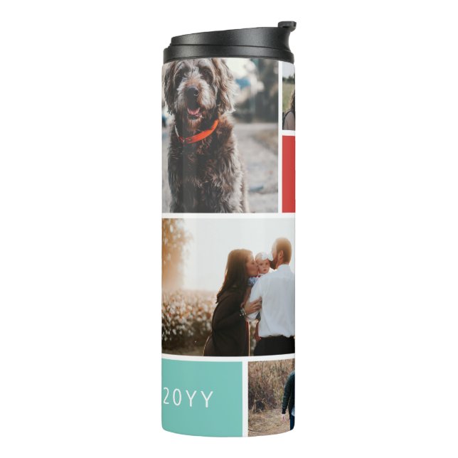 6 Photo Collage Thermal Tumbler (Rotated Left)