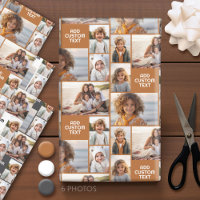 6 photo collage - various colours with chunky text