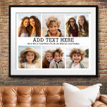 6 Photo Collage with 2 Lines of Simple Text Poster<br><div class="desc">A collage of 6 square photos with 2 lines of text highlighted in the middle. Add "GRANDPA" or "DADDY" with photo of the kids and make a cute memento for the family. Add your favourite pics to this fun template. You can use square photos or any photos for this grid....</div>