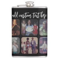 6 Photo Collage with trendy bounce script - black