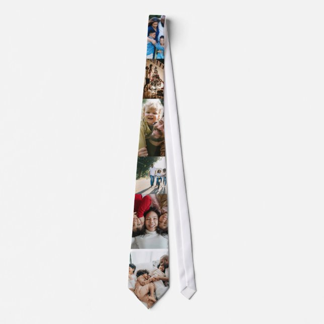 6 Photo Custom Collage Personalised Tie (Front)