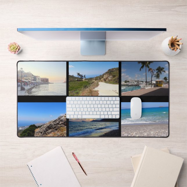 6 Photo Customisable Collage Landscape Photographs Desk Mat (Office 1)