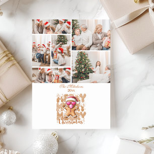 6 Photo Cute Gingerbread Merry Christmas Holiday Card