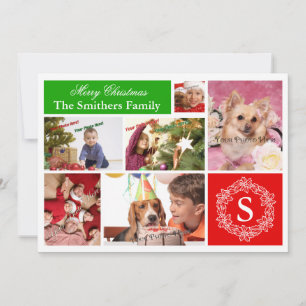6 Photo Family Christmas Card