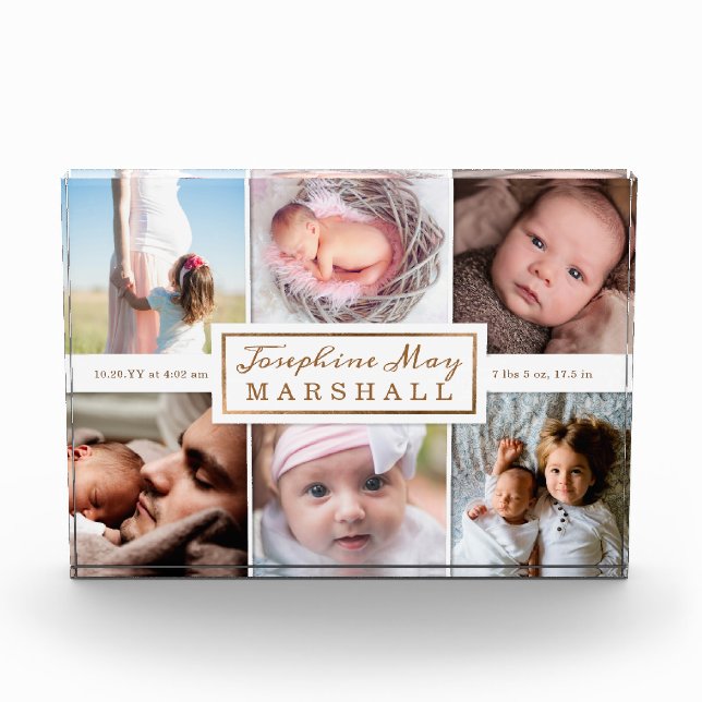 6 Photo Frame Collage Newborn Baby (Front)