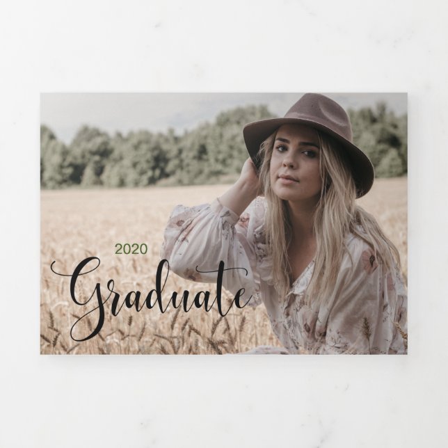 6 Photo Graduation Trifold Announcement (Cover)