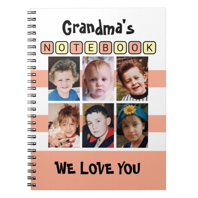 6 photo love you peach grandma's notebook (Front)